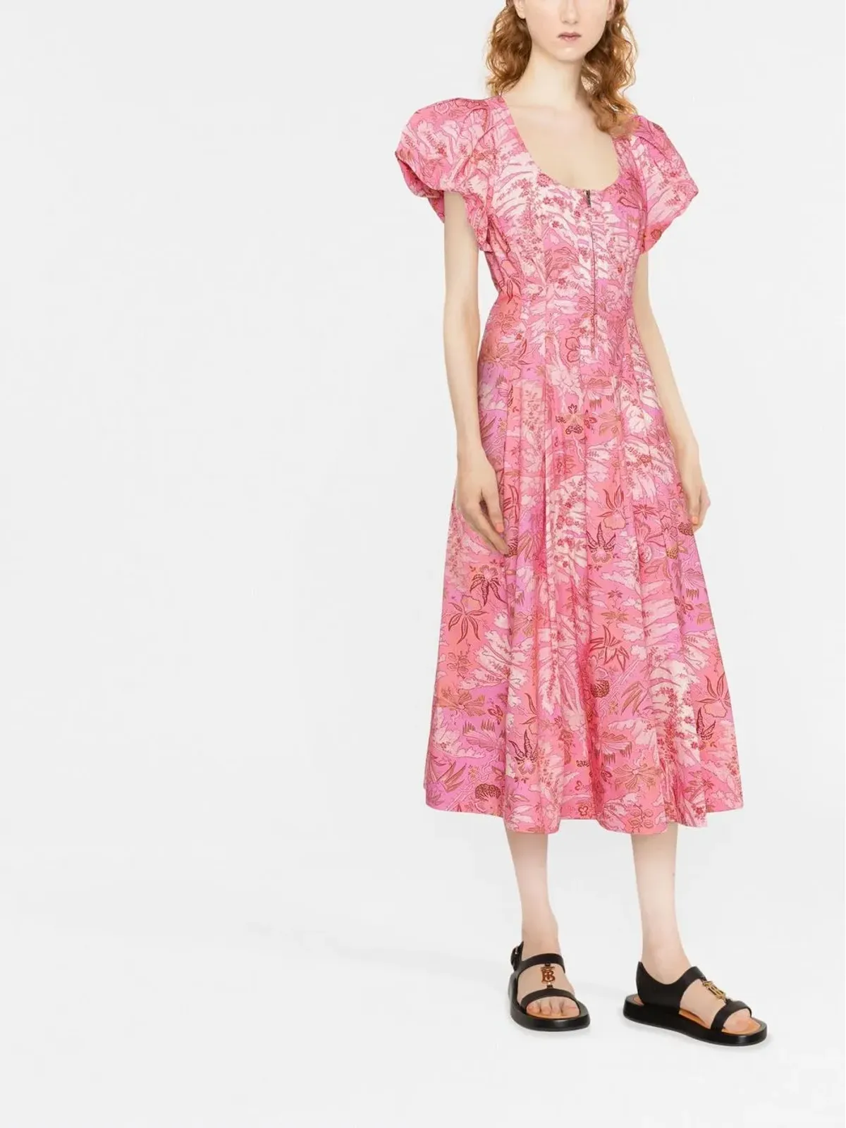 Ulla Johnson ボタニカルプリントのジップアップドレス - 画像2