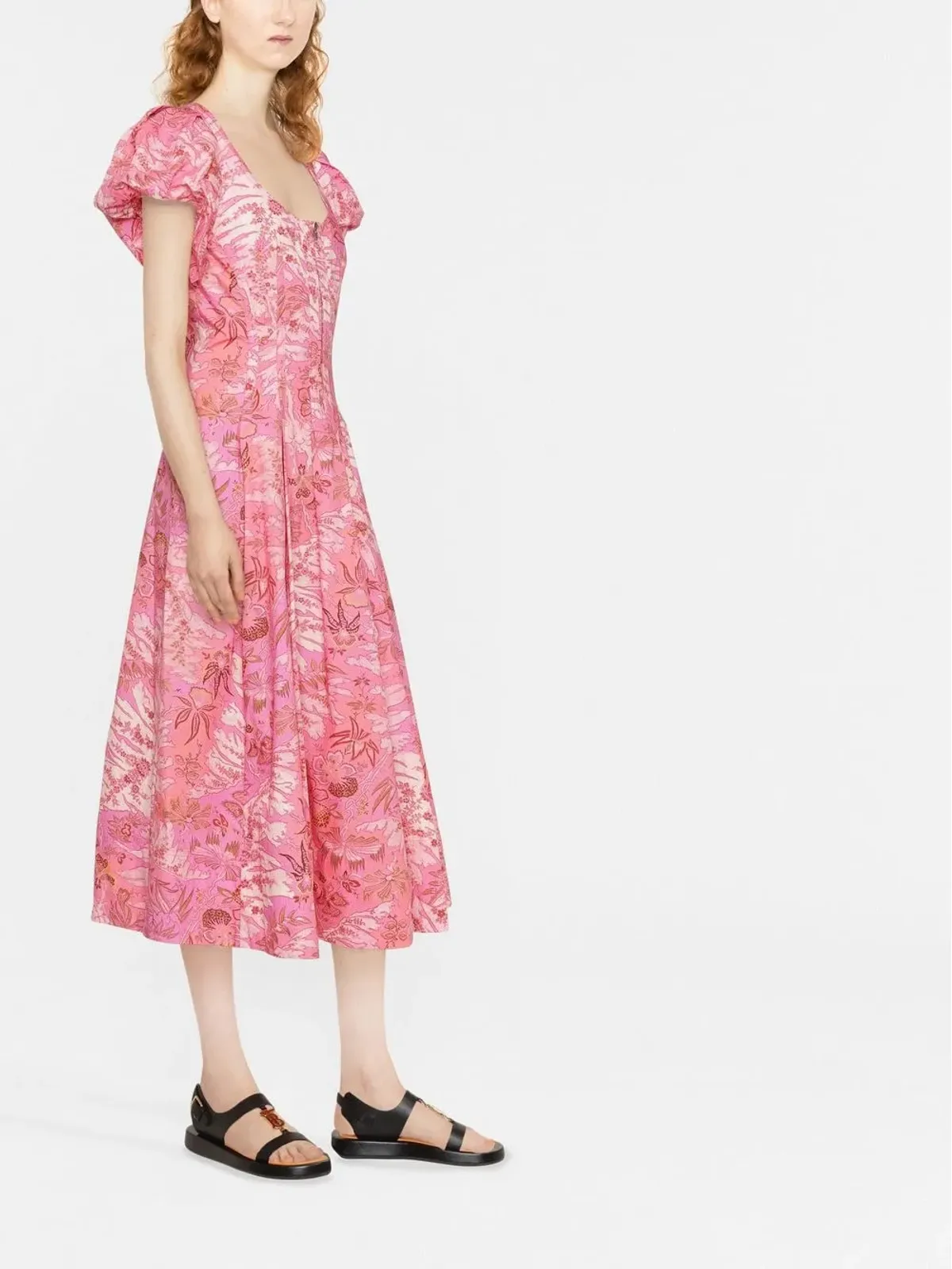 Ulla Johnson ボタニカルプリントのジップアップドレス - 画像3