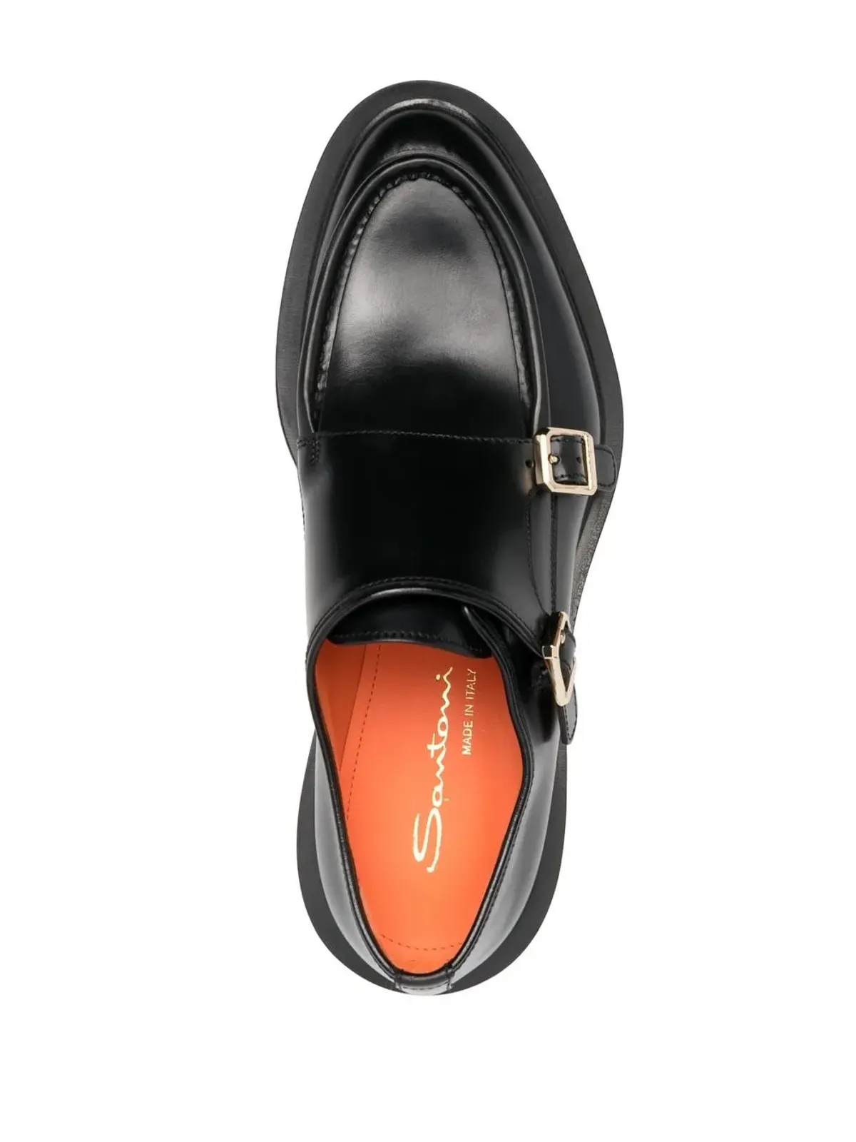 Santoni サイドバックル付きディテール ローファー - 画像4