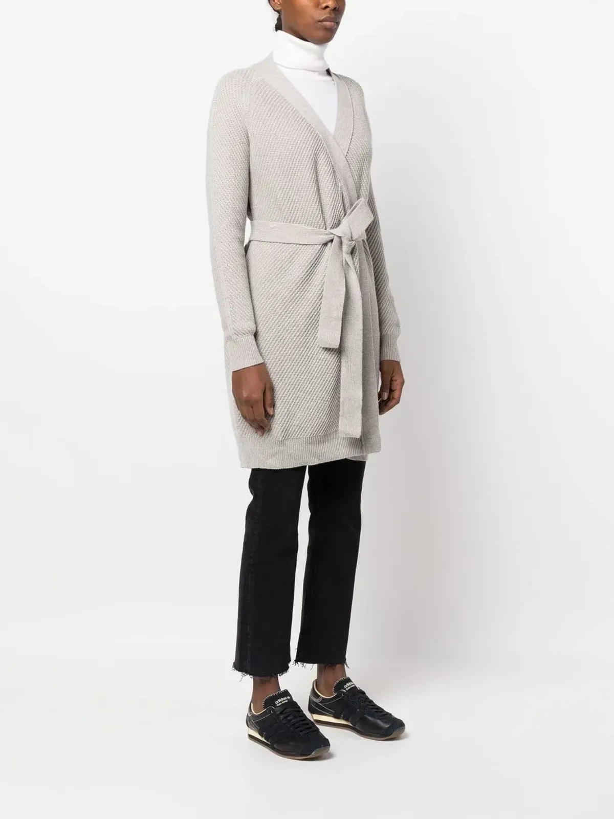 Kiton カシミヤカーディガン（腰紐デザイン） - 画像3