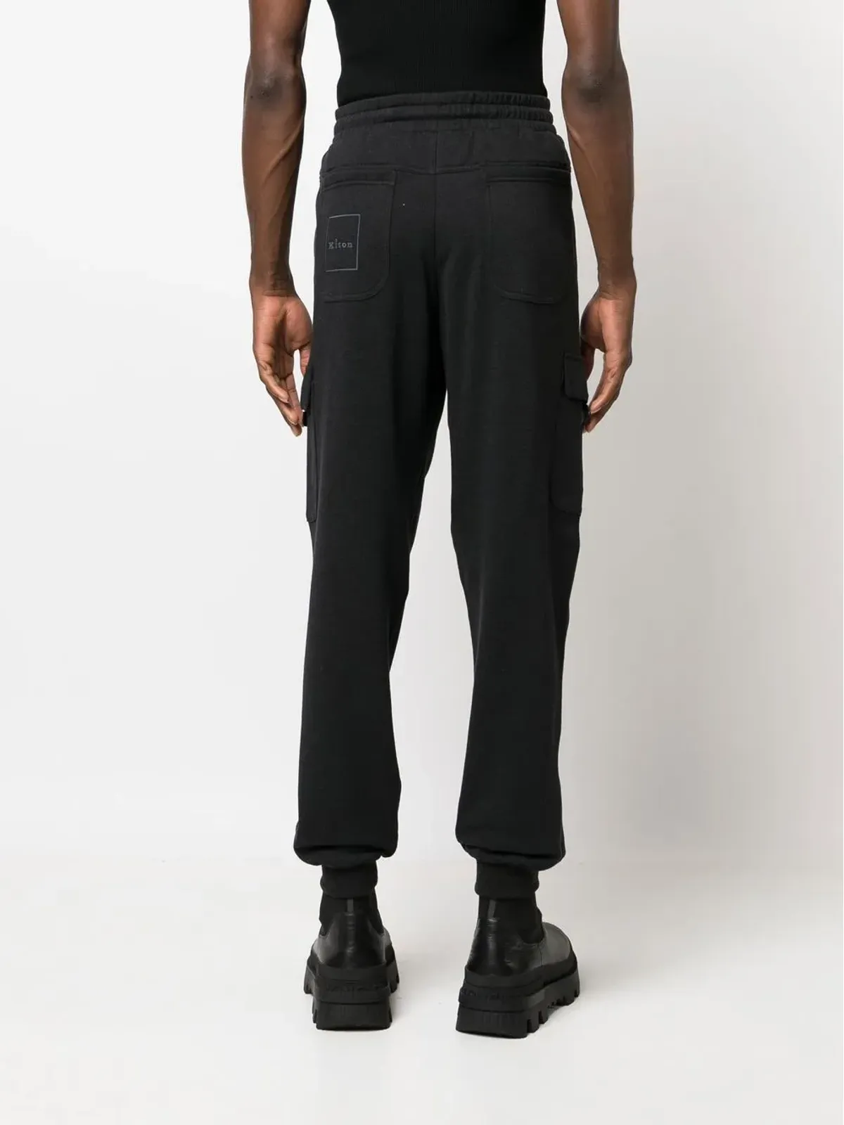 Kiton ロゴパッチ カーゴ トラックパンツ - 画像4