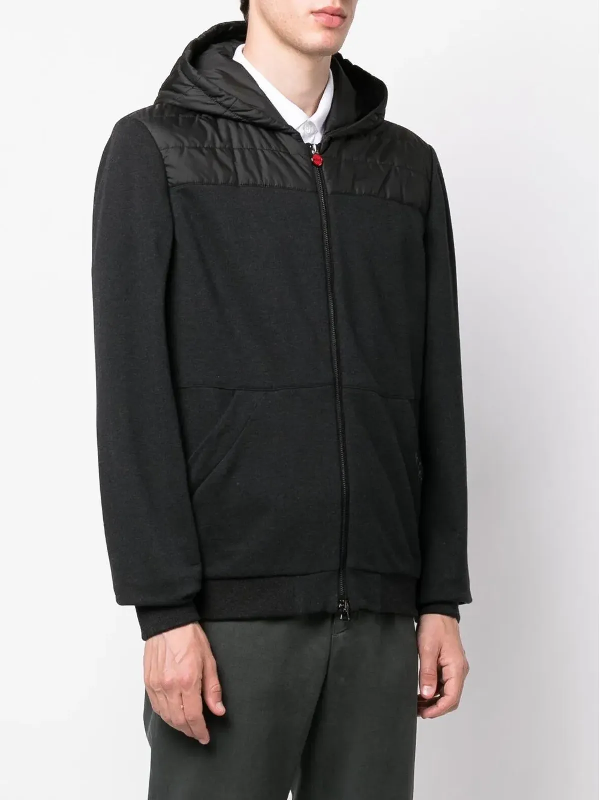 Kiton ジップ付きフードジャケット - ブラック - 画像3