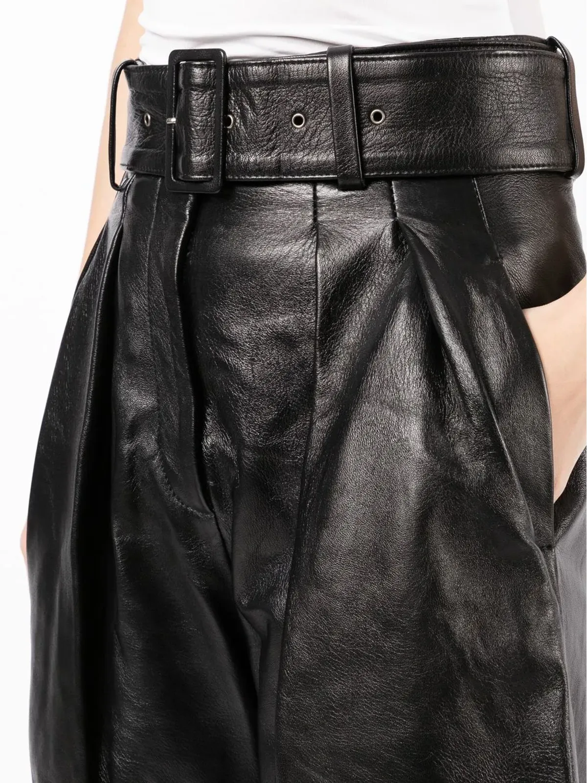 Golden Goose ベルト付きワイドレッグショートパンツ - 画像5