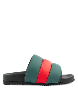 Gucci ウェブストライプ パッド入りスライド - サムネイル1