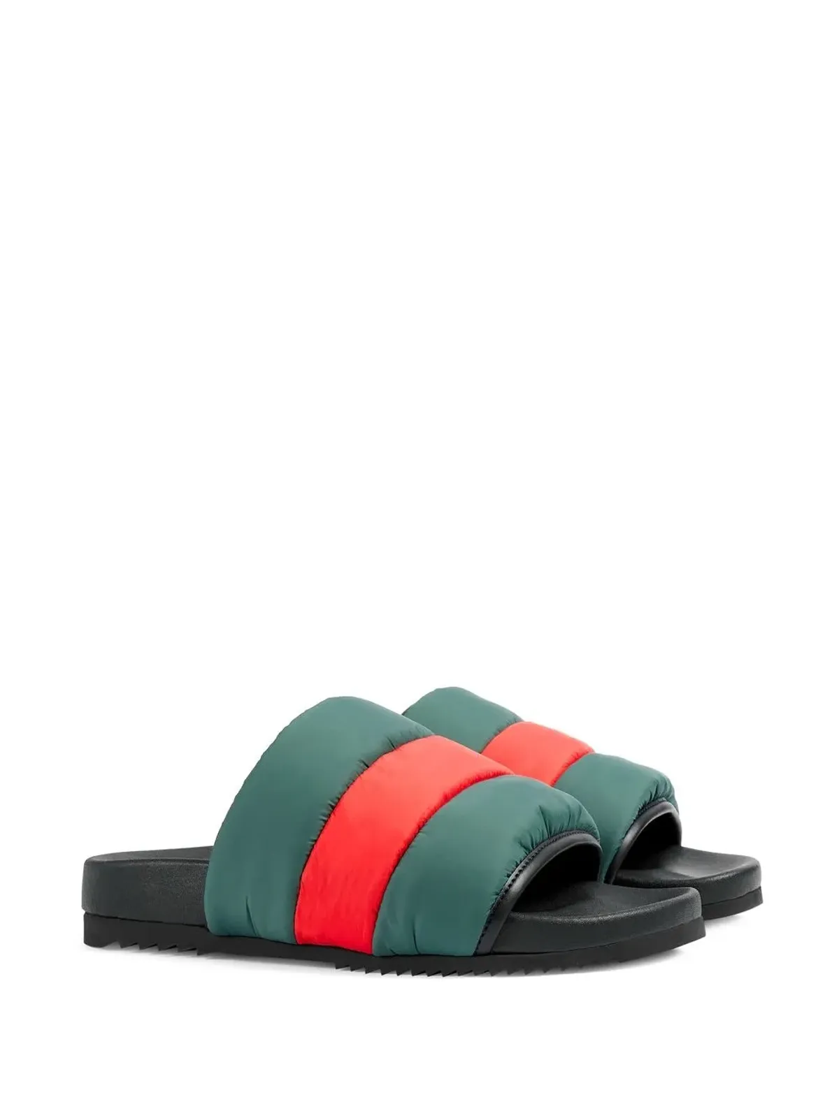 Gucci ウェブストライプ パッド入りスライド - 画像2