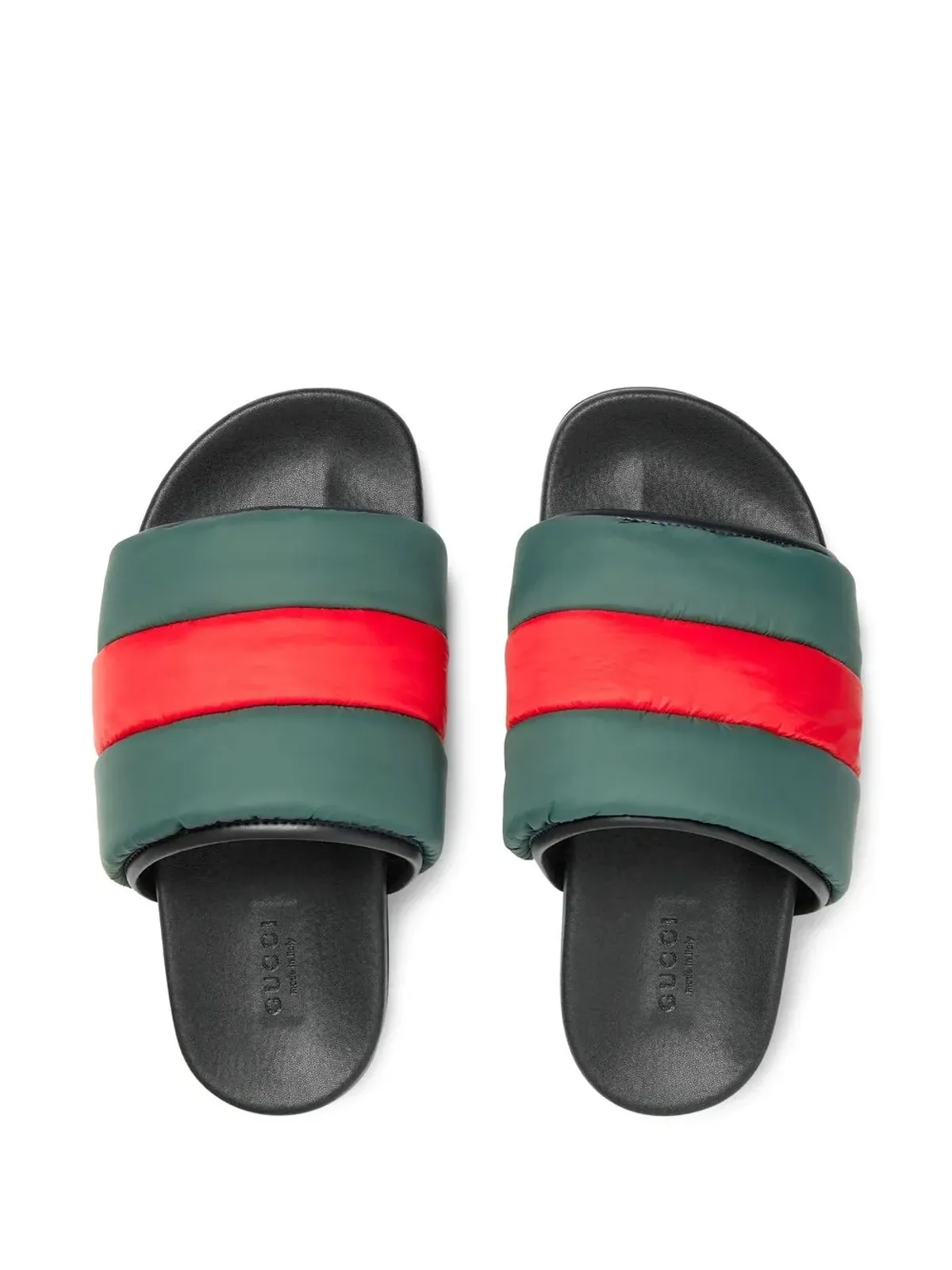 Gucci ウェブストライプ パッド入りスライド - 画像4