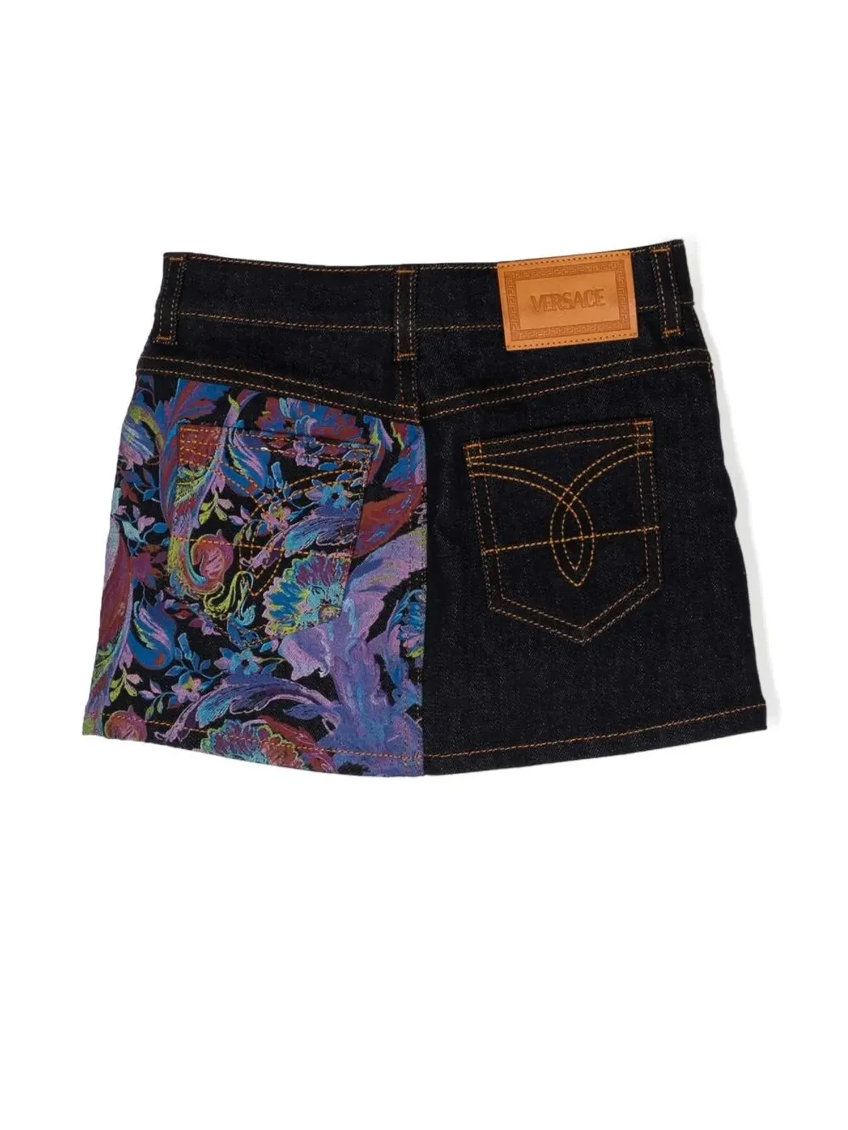 Versace Kids Calidescopeミニスカート ブルー - 画像2