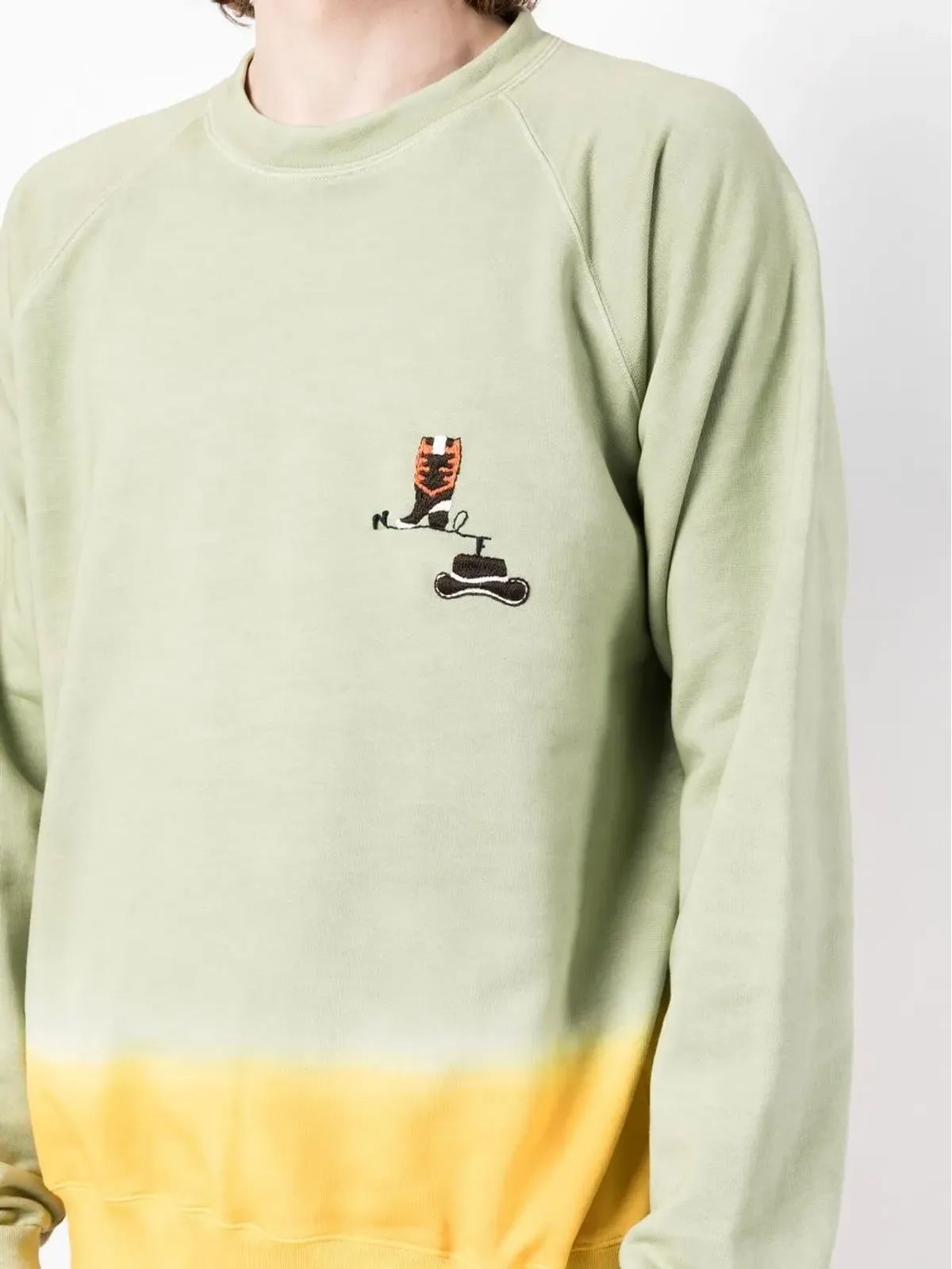 Nick Fouquet 刺繍入りツートーンスウェットシャツ - 画像5