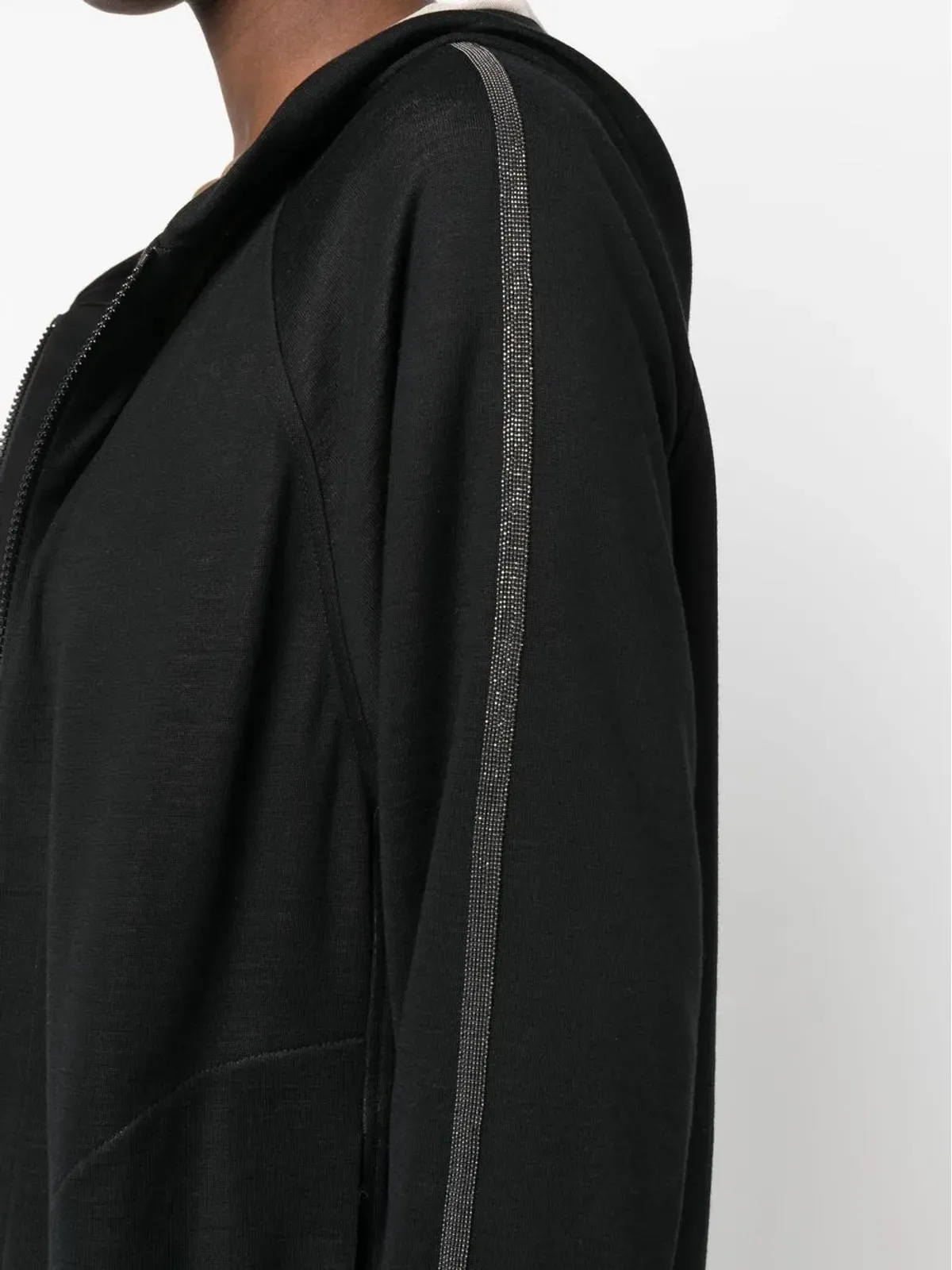 Brunello Cucinelli ビーズディテールのフード付きジャケット - 画像5