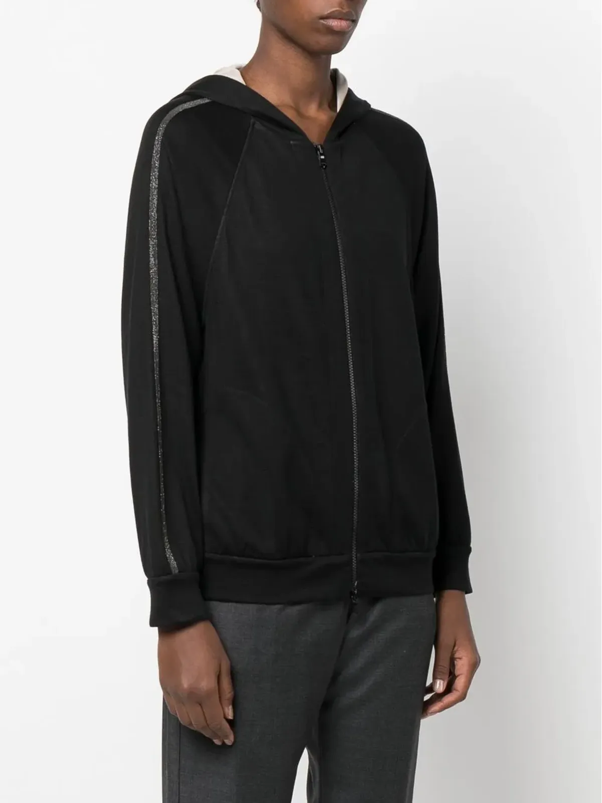 Brunello Cucinelli ビーズディテールのフード付きジャケット - 画像3