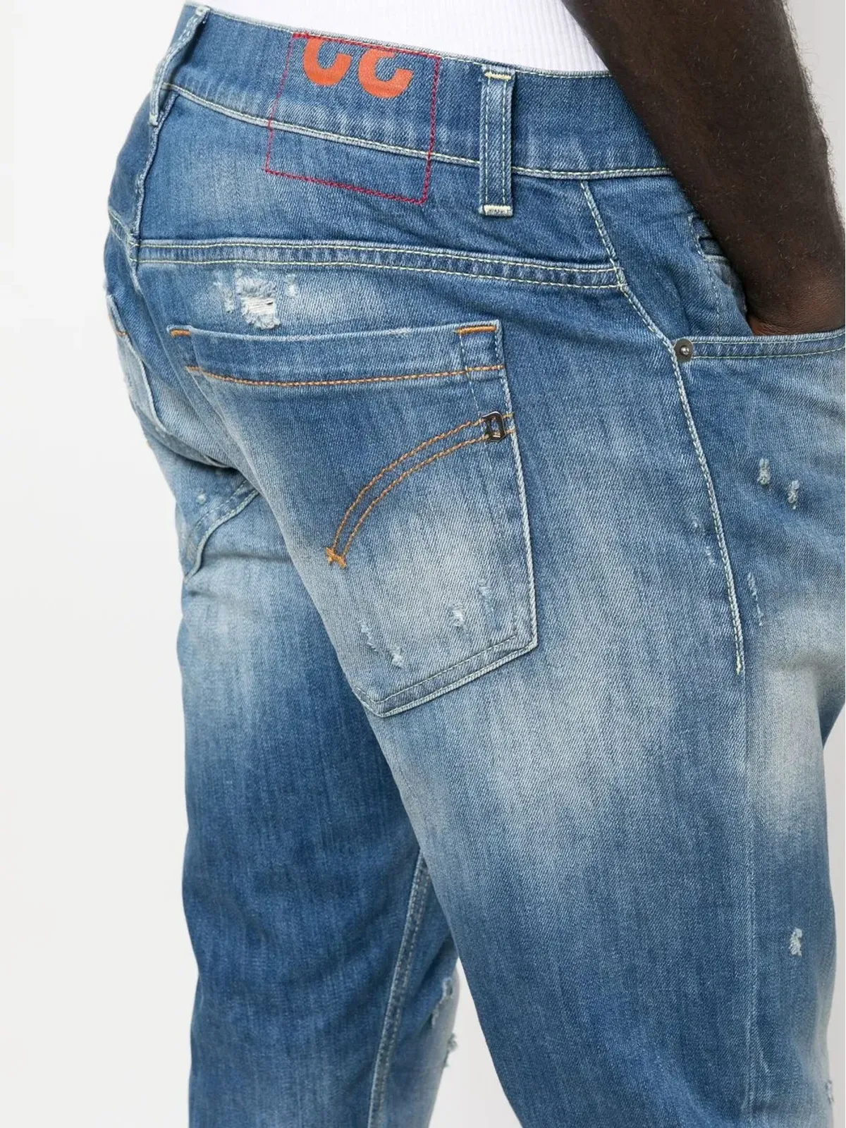 DONDUP ディストレスド ミッドライズ ジーンズ - 画像5