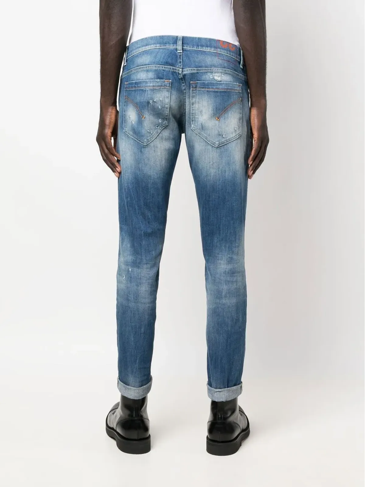 DONDUP ディストレスド ミッドライズ ジーンズ - 画像4