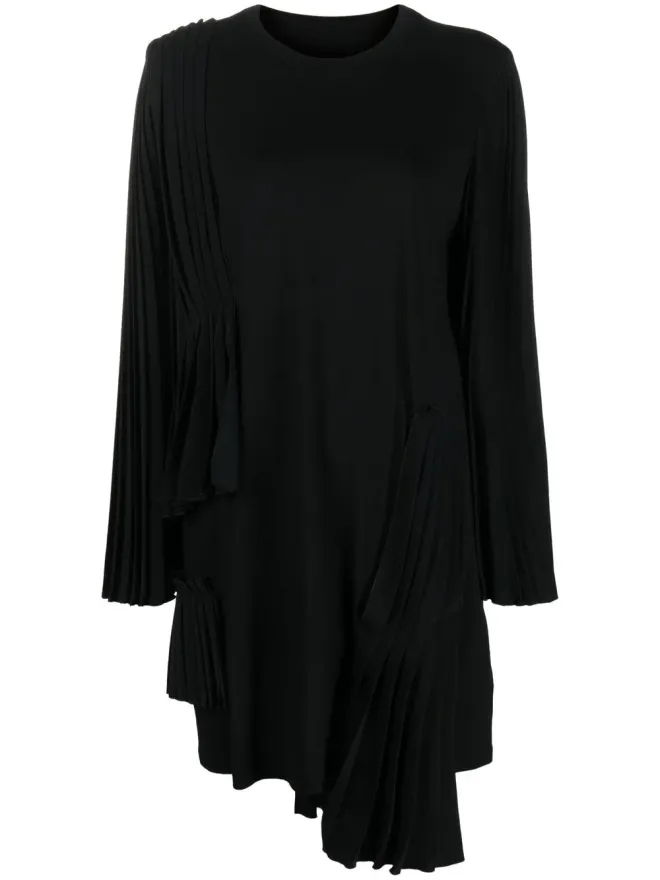 MM6 Maison Margiela MM6 Maison Margiela プリーツ アシンメトリック コットン ドレスの商品画像