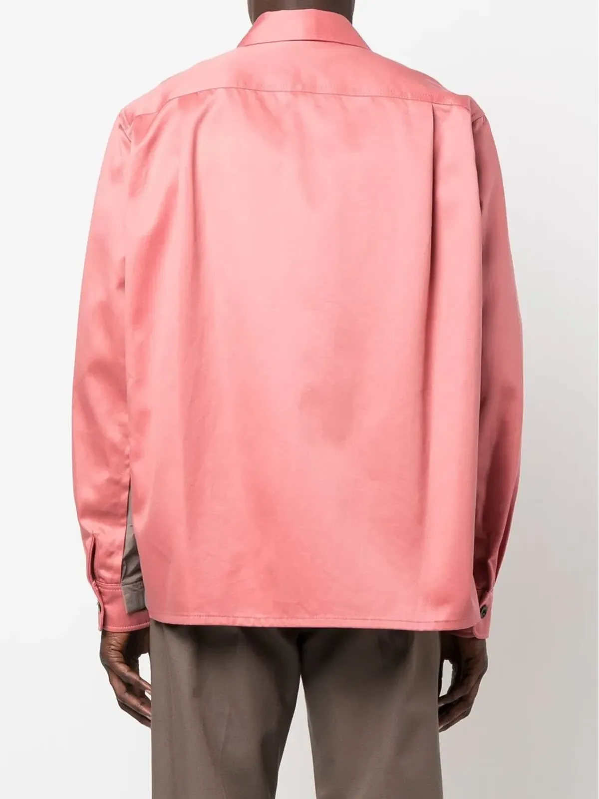 sacai コントラストパネル入りコットンシャツ - 画像4
