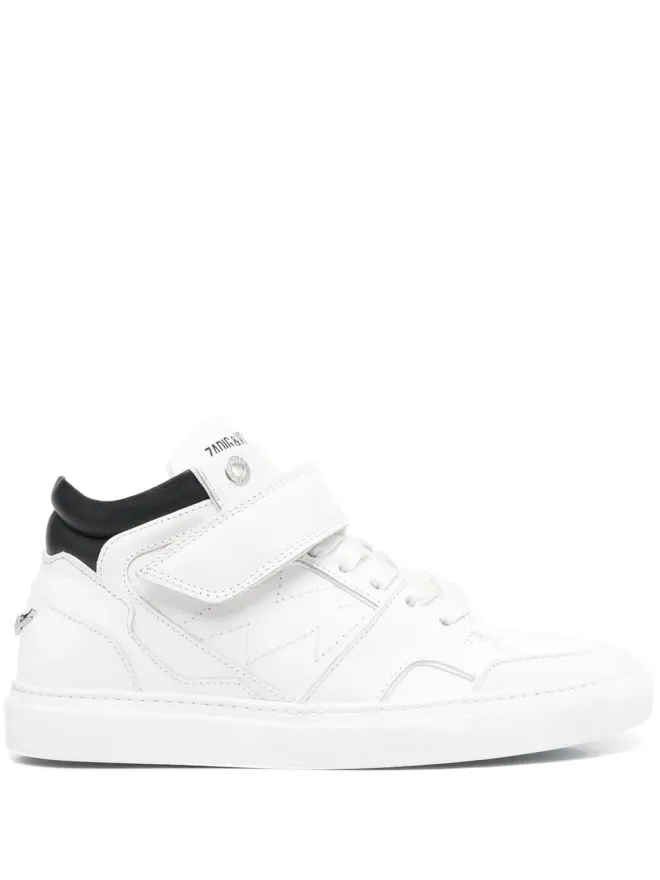 Zadig&Voltaire Zadig&Voltaire ロゴプリント・タッチストラップスニーカー - Whiteの商品画像