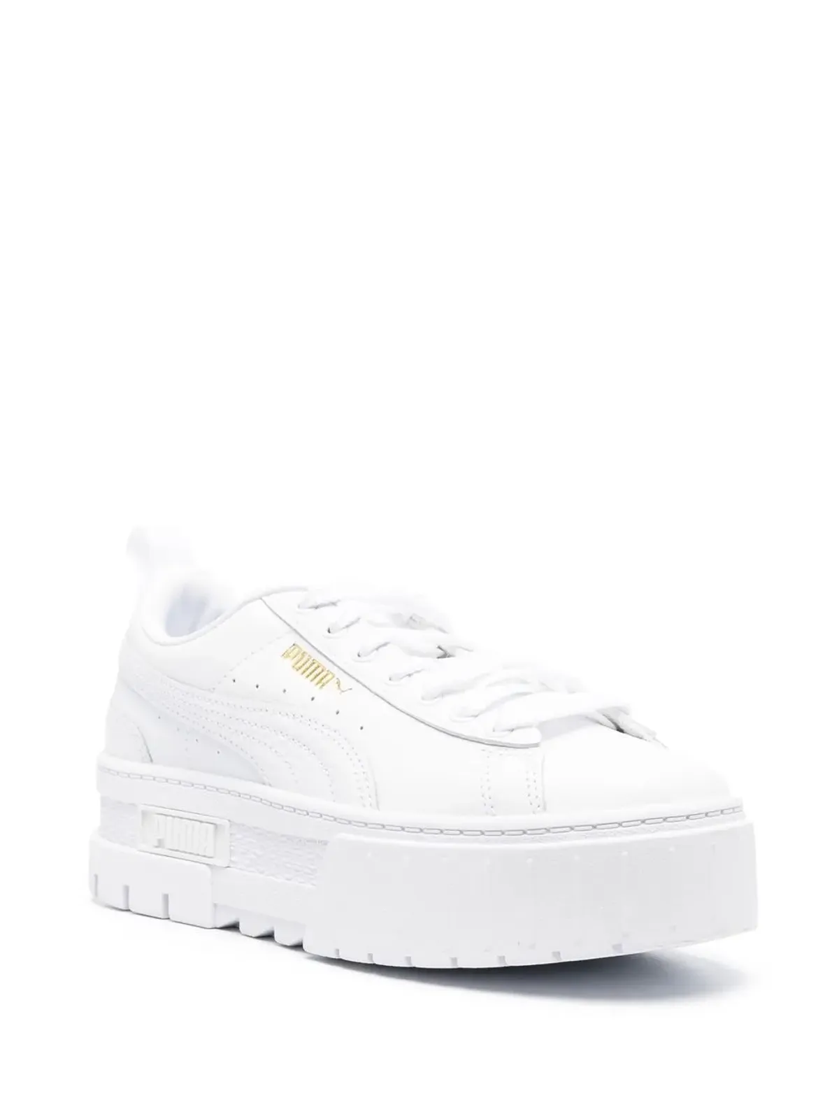 PUMA ロー・トップ チャンキー レザー スニーカー - 画像2