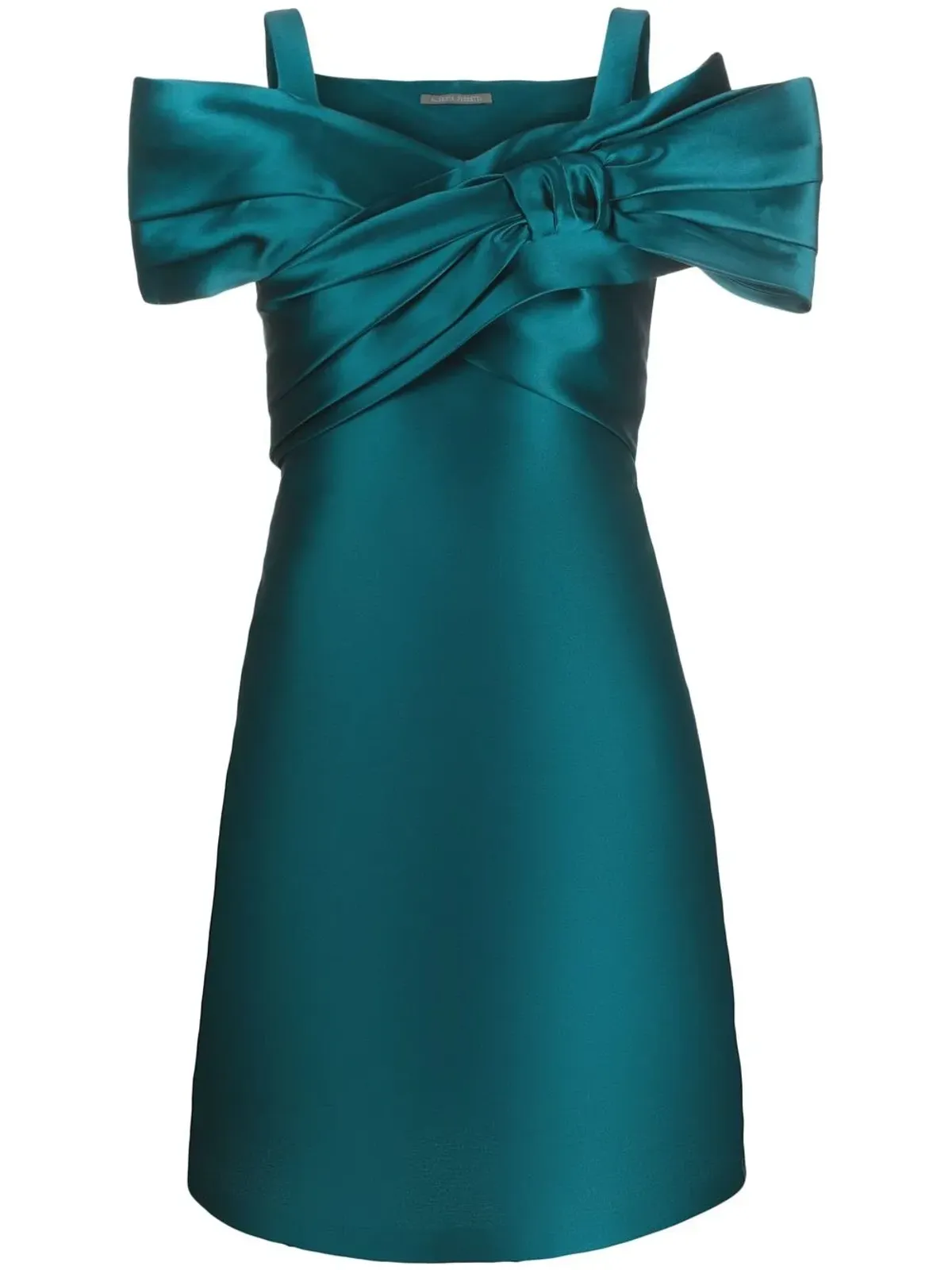 Alberta Ferretti Vネックショートドレス - 画像1