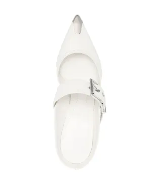 Alexander McQueen ポインテッドトゥバックル付きミュール - サムネイル4