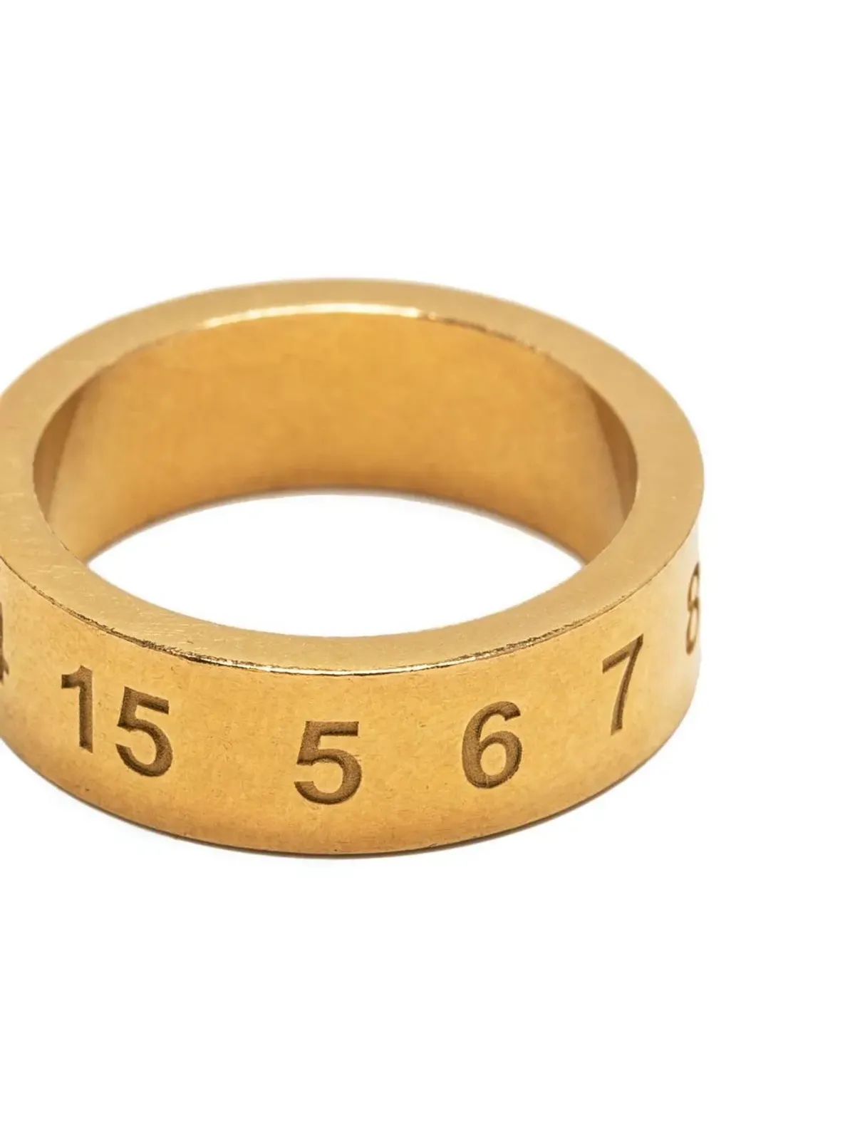 Maison Margiela 数字刻印リング ゴールド - 画像3