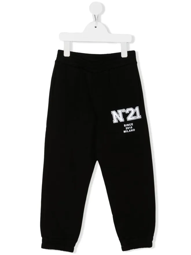 Nº21 Kids Nº21 Kids ロゴプリント トラックパンツ - ブラックの商品画像
