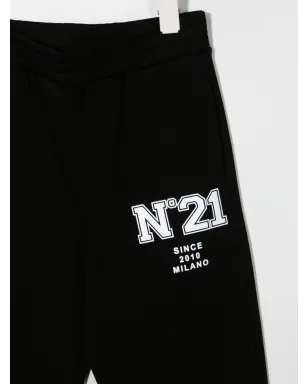 Nº21 Kids ロゴプリント トラックパンツ - ブラック - サムネイル3