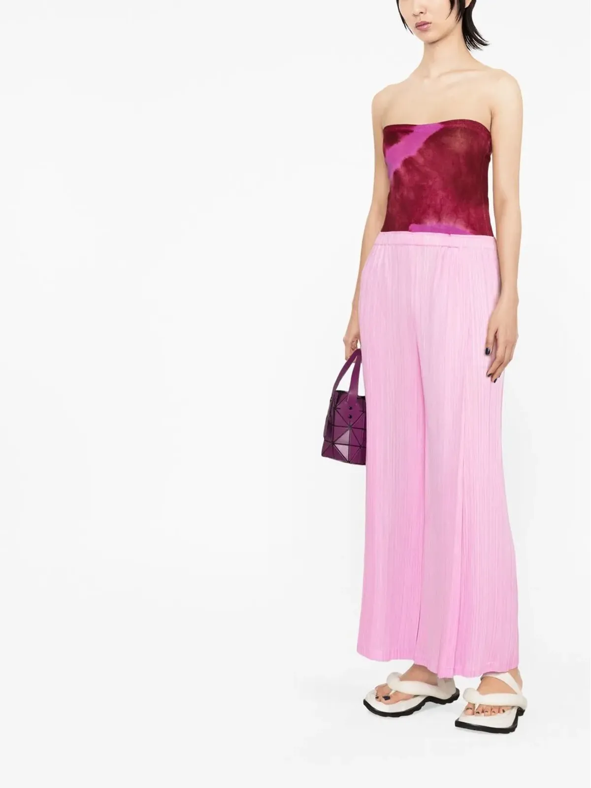 Pleats Please Issey Miyake セプテンバー・プリーツ風クロップドパンツ - 画像2