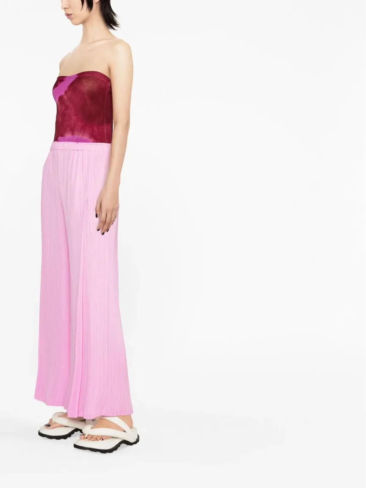 Pleats Please Issey Miyake セプテンバー・プリーツ風クロップドパンツ - 画像4