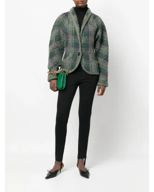 Missoni Pre-Owned 1980s バルーンスリーブ チェック柄ジャケット - グリーン - サムネイル2