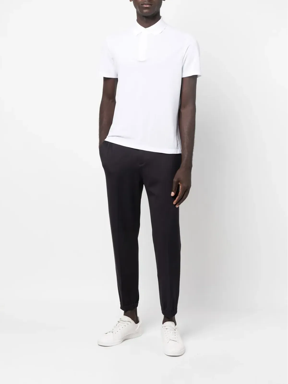 Emporio Armani ミッドライズ テーパードパンツ ブルー - 画像2