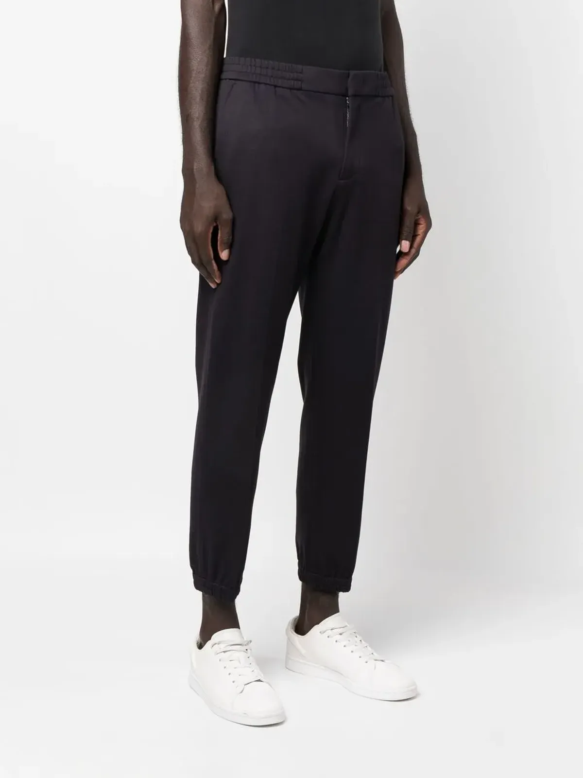 Emporio Armani ミッドライズ テーパードパンツ ブルー - 画像3