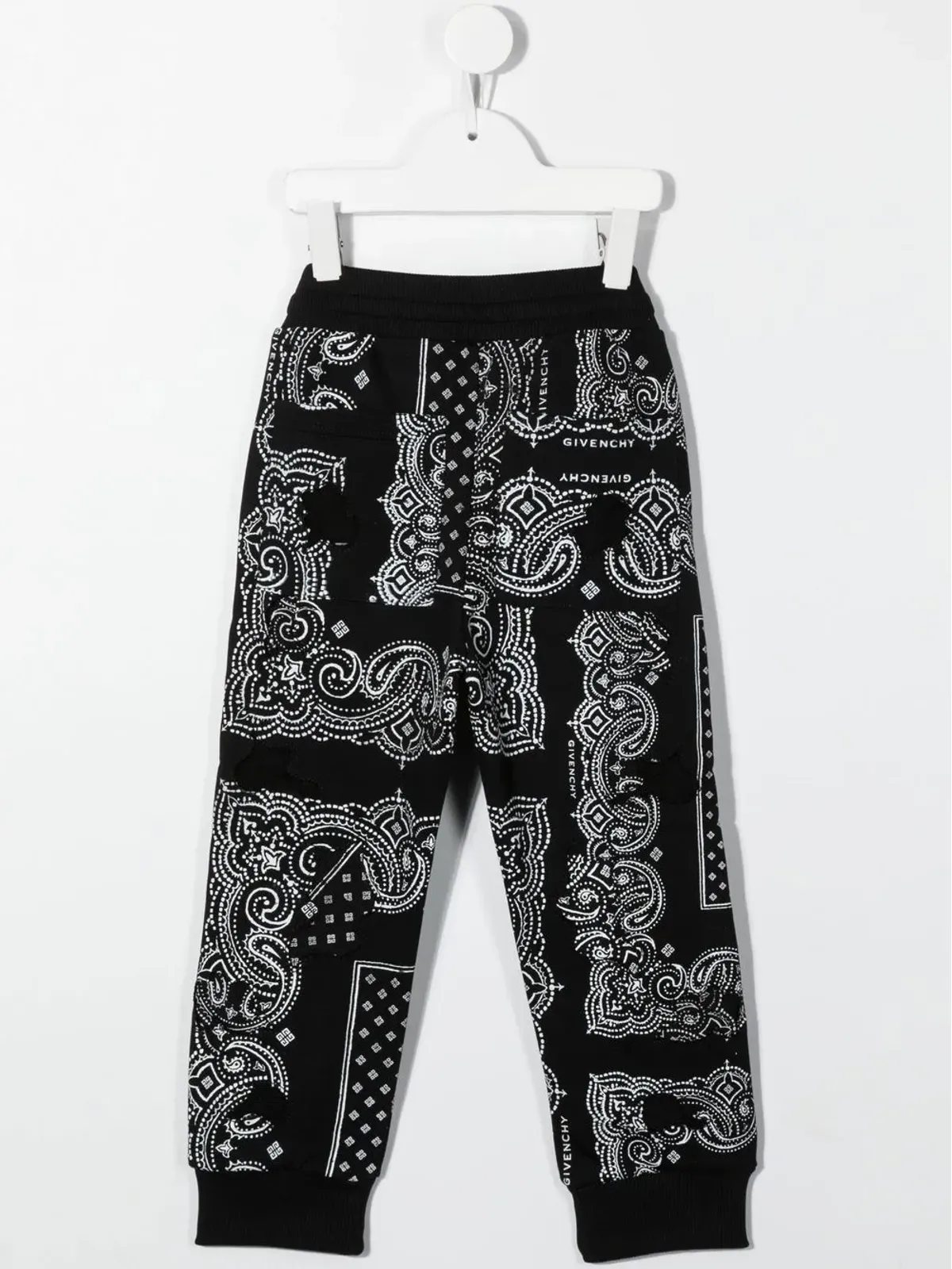 Givenchy Kids バンダナ柄テーパードパンツ - ブラック - 画像2