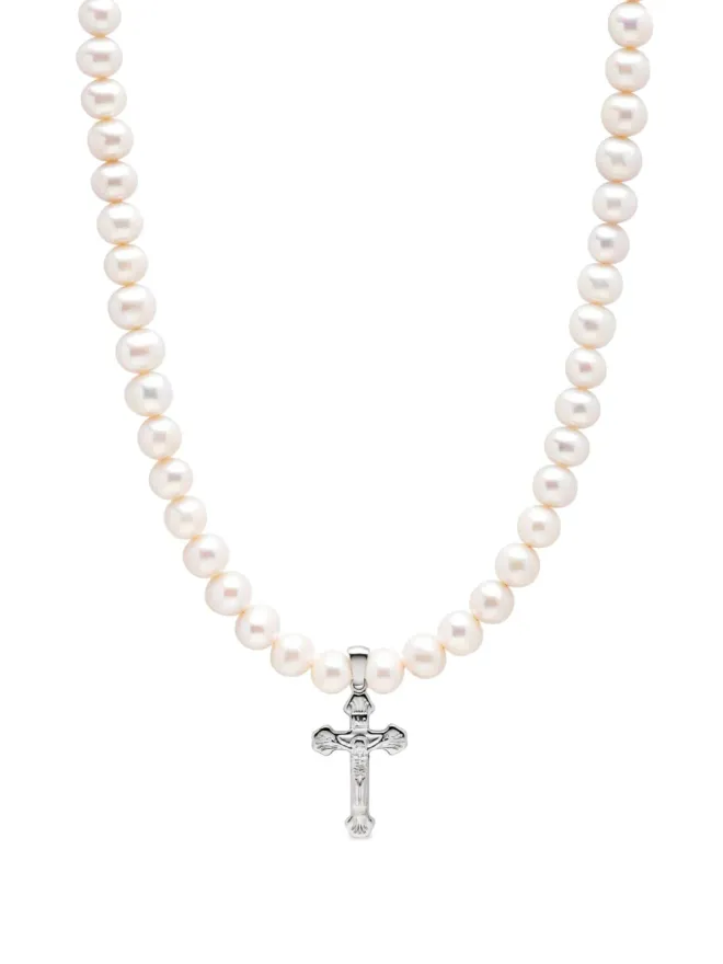 Nialaya Jewelry Nialaya Jewelry クロス・ペンダント パール ネックレスの商品画像