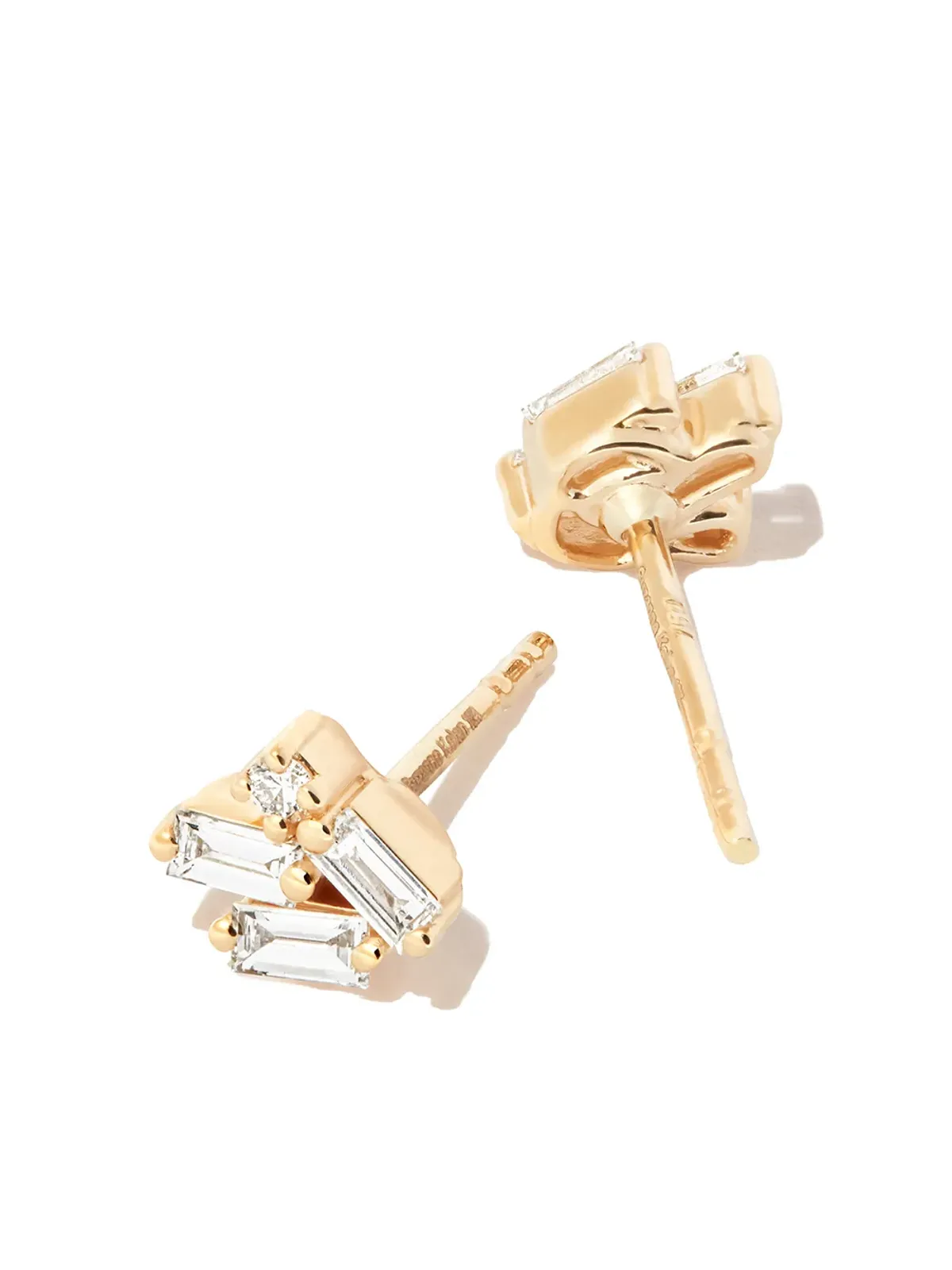 Suzanne Kalan 18kt イエローゴールド ボールド クラスター ダイヤモンド スタッド ピアス - 画像2