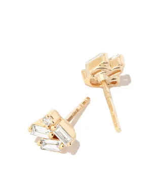 Suzanne Kalan 18kt イエローゴールド ボールド クラスター ダイヤモンド スタッド ピアス - サムネイル2