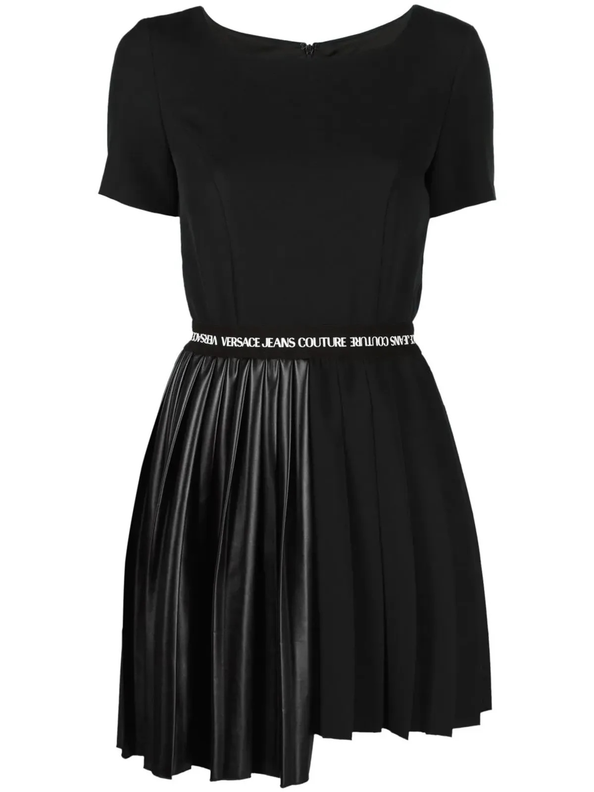 Versace Jeans Couture プリーツアシンメトリック Tシャツドレス - ブラック - 画像1