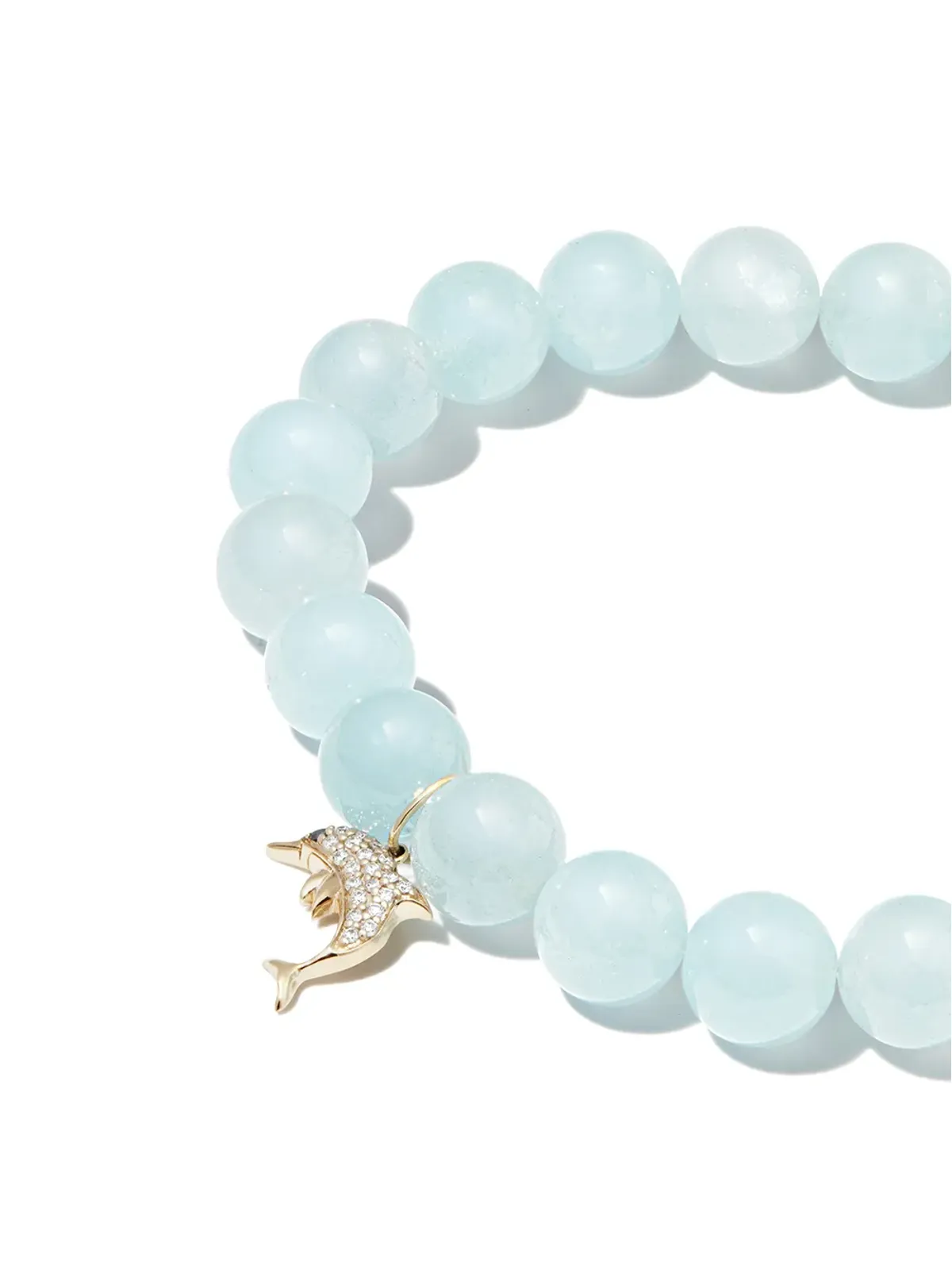 Sydney Evan 14K イエローゴールド アクアマリンとダイヤモンド チャームブレスレット - 画像3