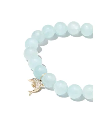 Sydney Evan 14K イエローゴールド アクアマリンとダイヤモンド チャームブレスレット - サムネイル3