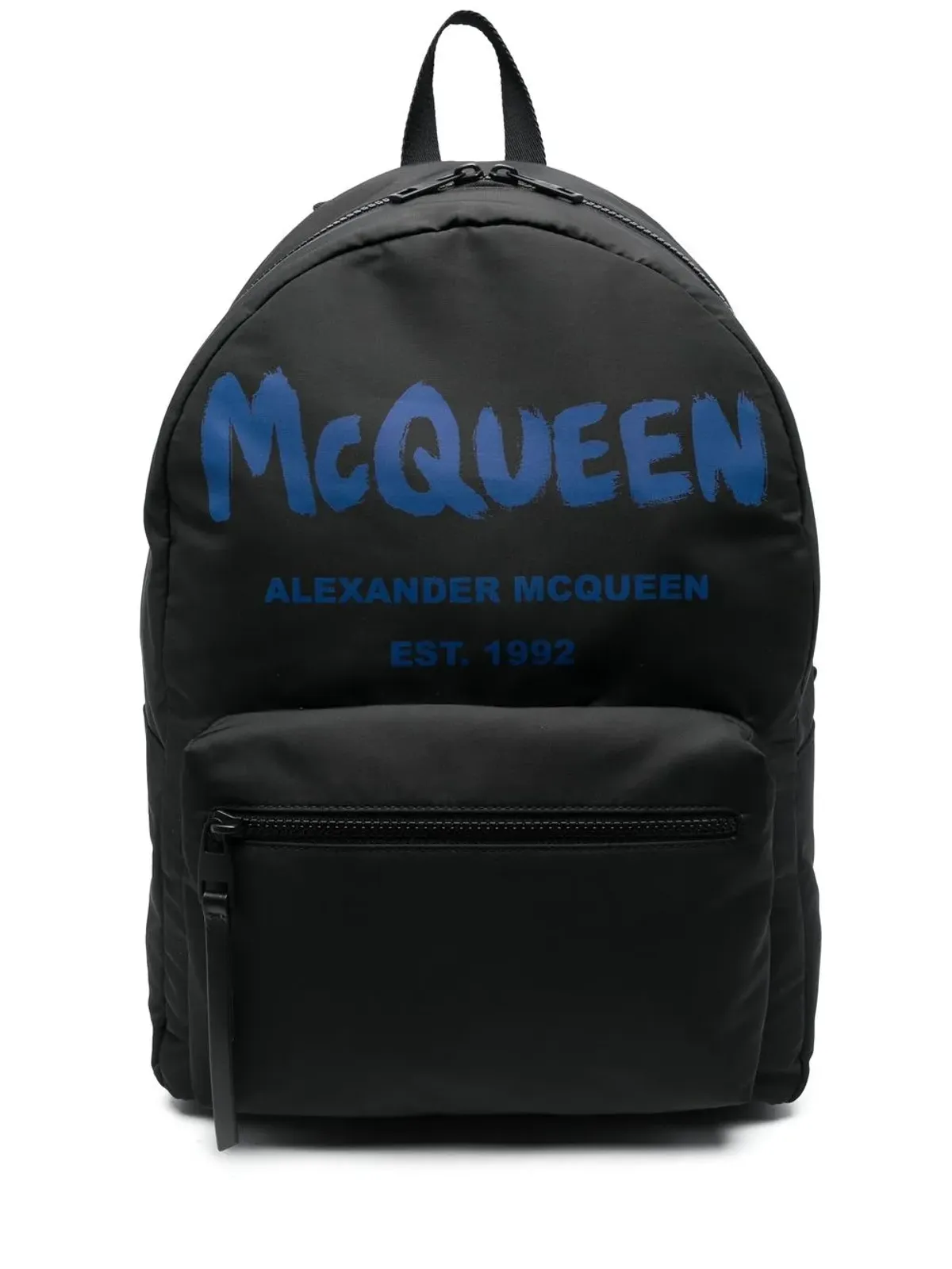 Alexander McQueen ロゴプリント ツートーン バックパック - 画像1