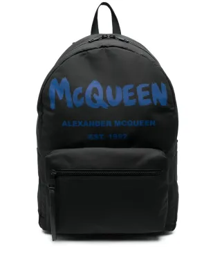Alexander McQueen ロゴプリント ツートーン バックパック - サムネイル1