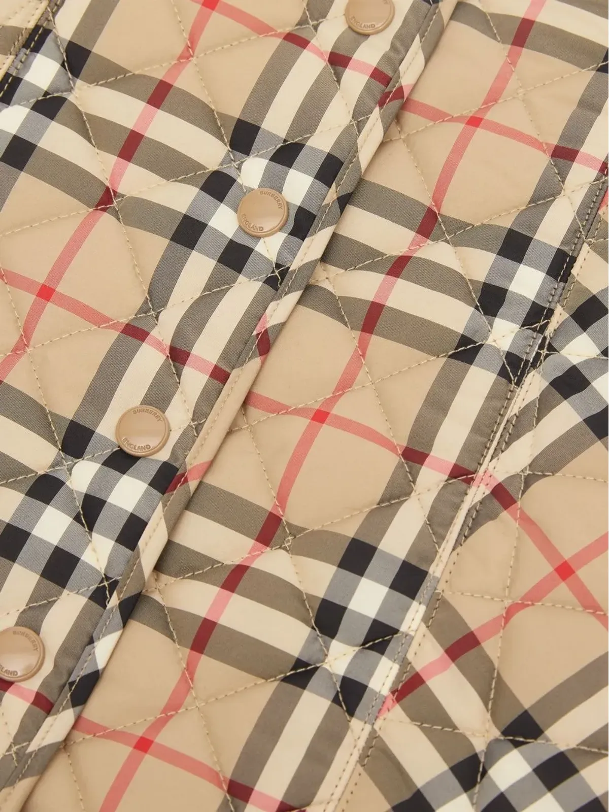 Burberry Kids チェックプリントキルト パイナフォードレス - 画像3