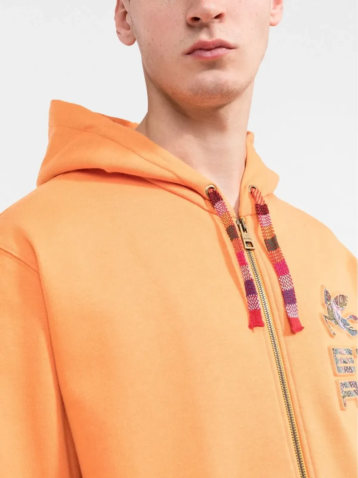 ETRO ロゴデボスド ジップアップ フーディ - オレンジ - 画像5