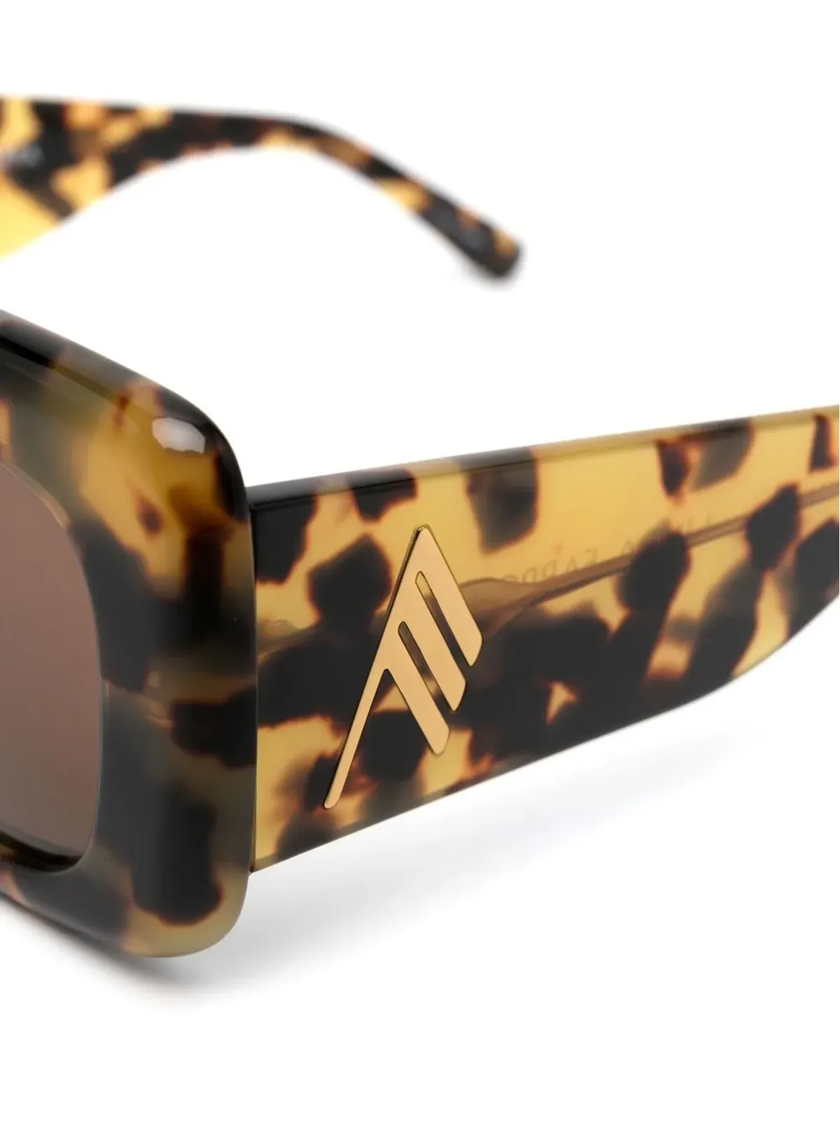 Linda Farrow x The Attico Marfa square-frame sunglasses - ブラウン - 画像3