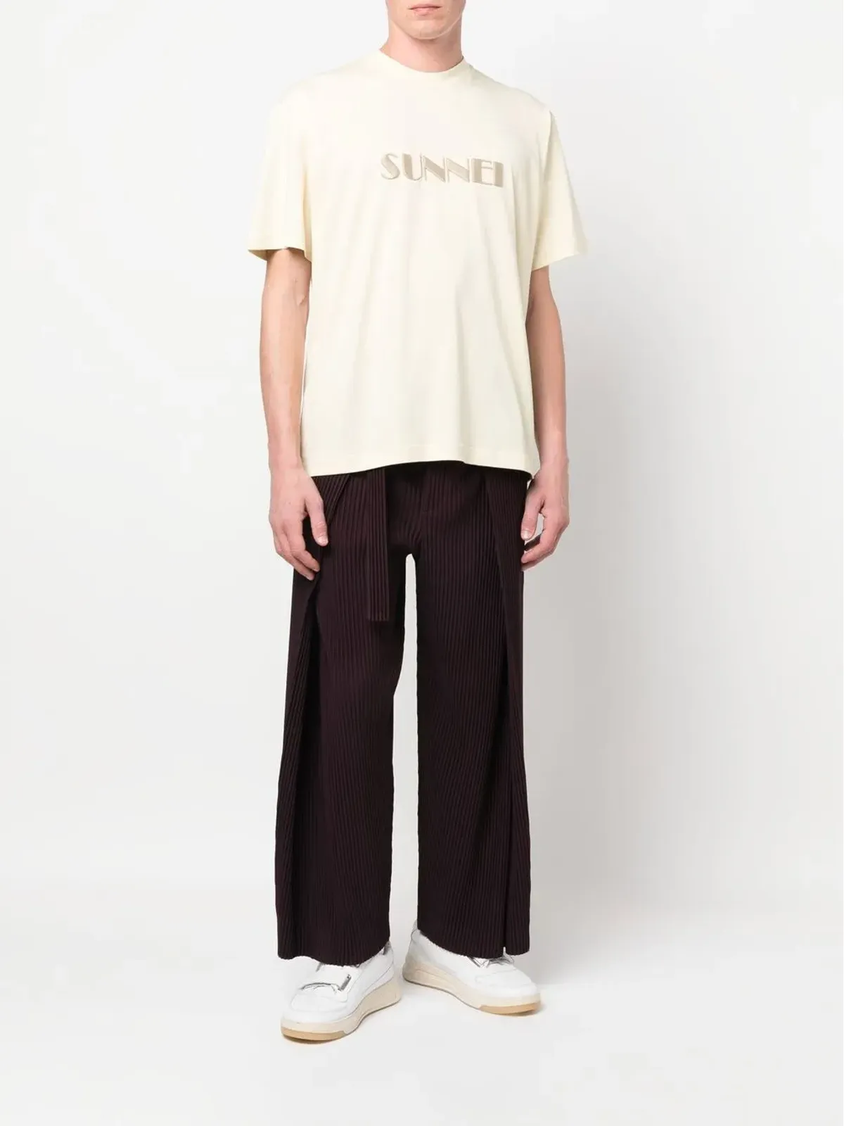 Sunnei 刺繍ロゴ コットン Tシャツ - 画像2