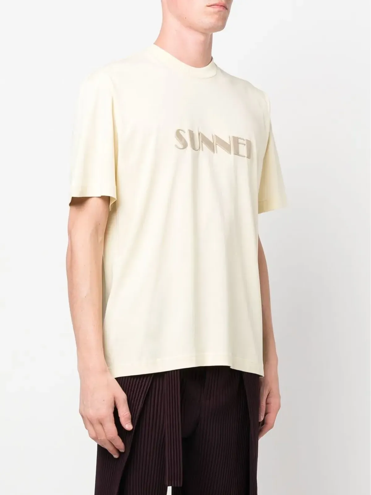 Sunnei 刺繍ロゴ コットン Tシャツ - 画像3