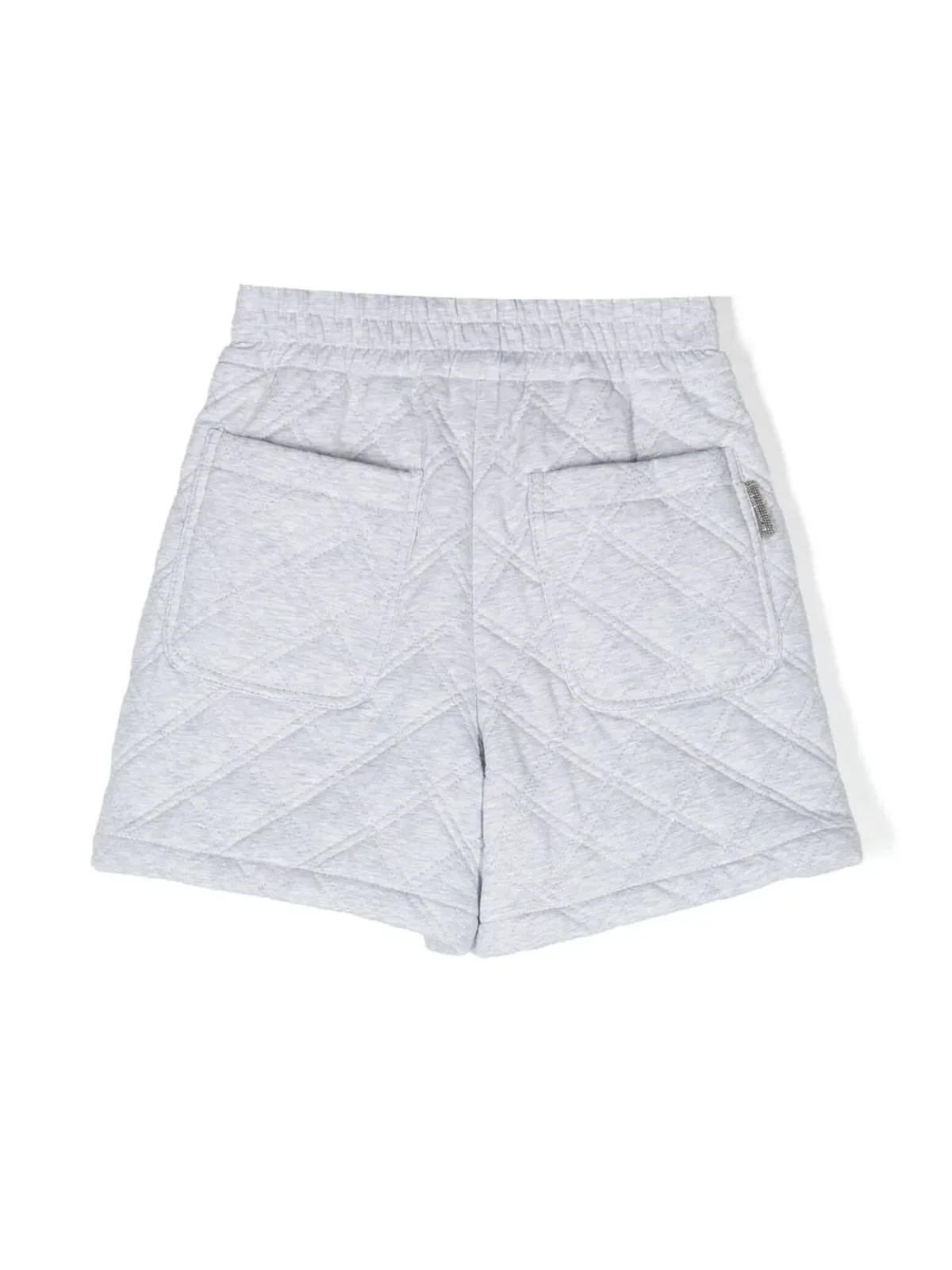 Brunello Cucinelli Kids ダイヤモンドキルティング ベルマダショーツ - グレー - 画像2