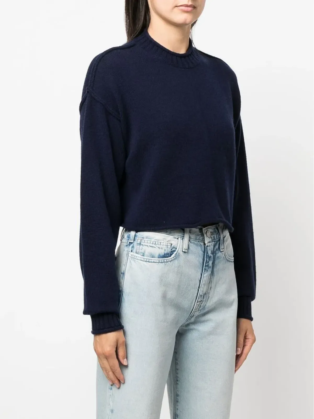 Sportmax リブ編みクロップドジャンパー - 画像3