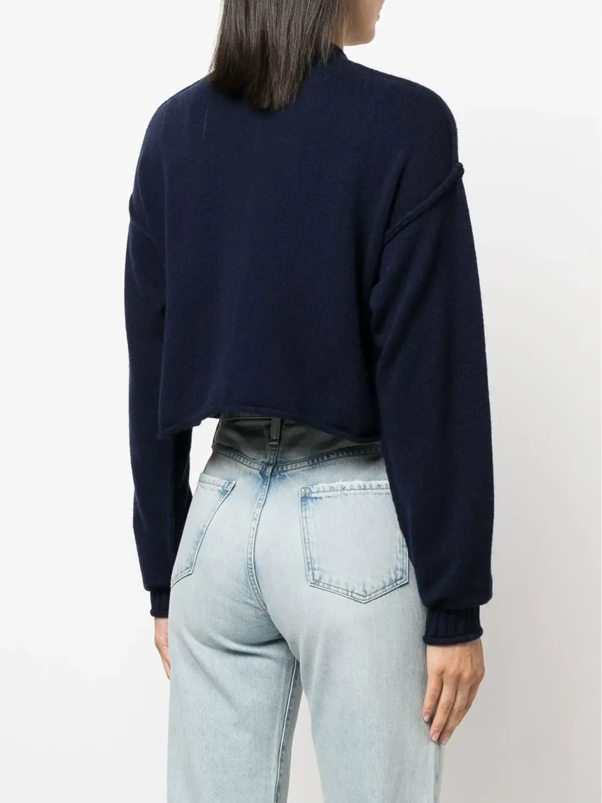Sportmax リブ編みクロップドジャンパー - 画像4