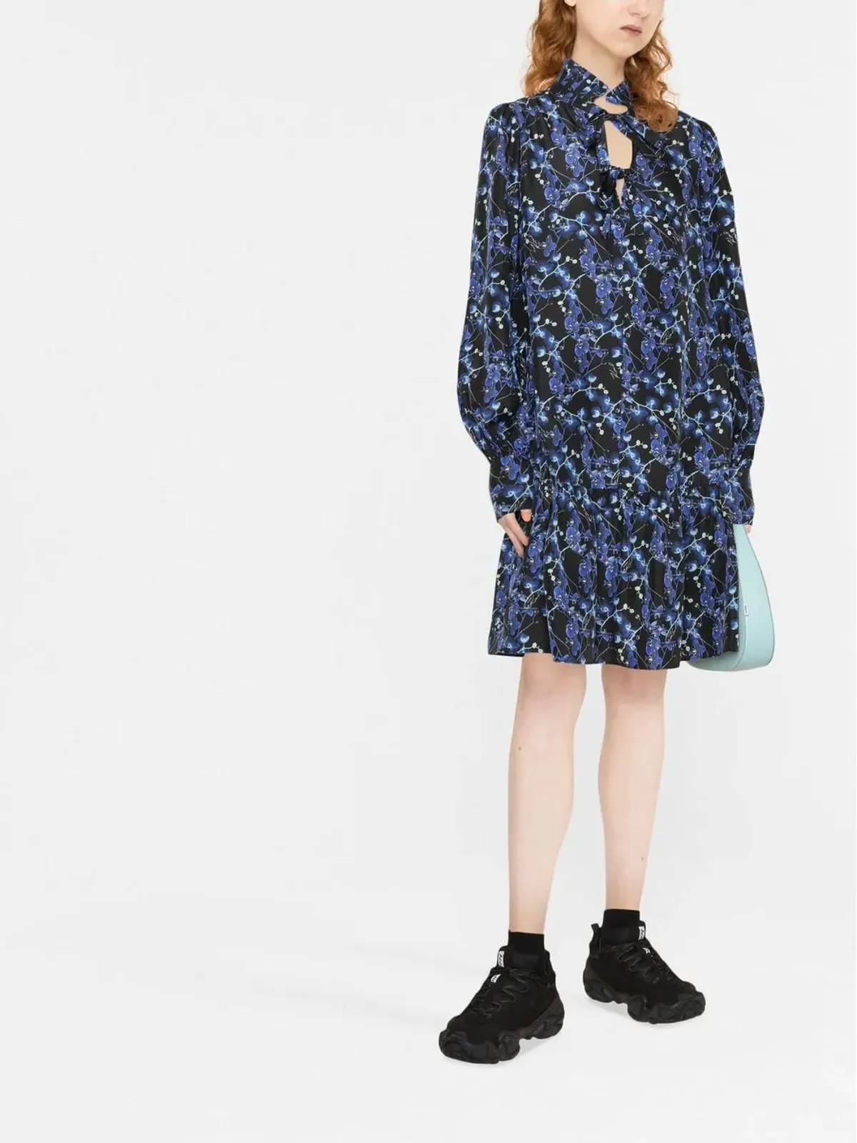 Karl Lagerfeld オーキッドプリントシルクドレス - 画像2