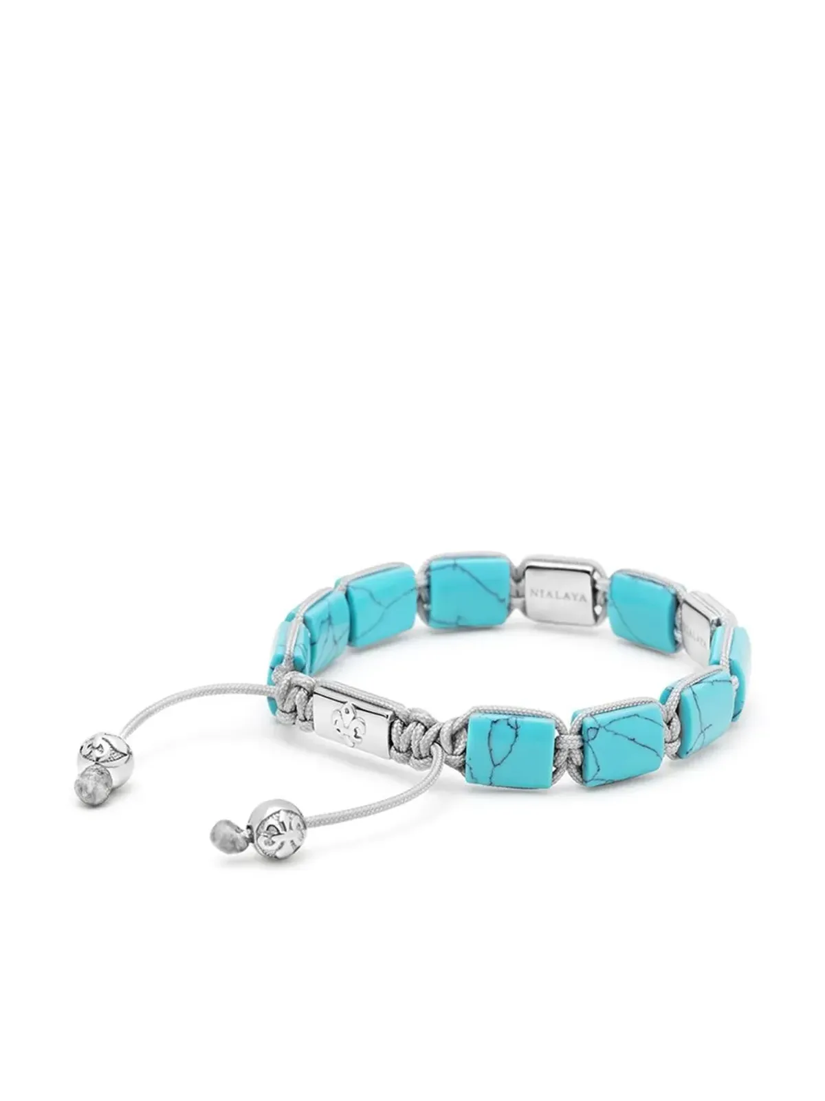 Nialaya Jewelry 刻印チャーム付きビーズブレスレット - 画像3
