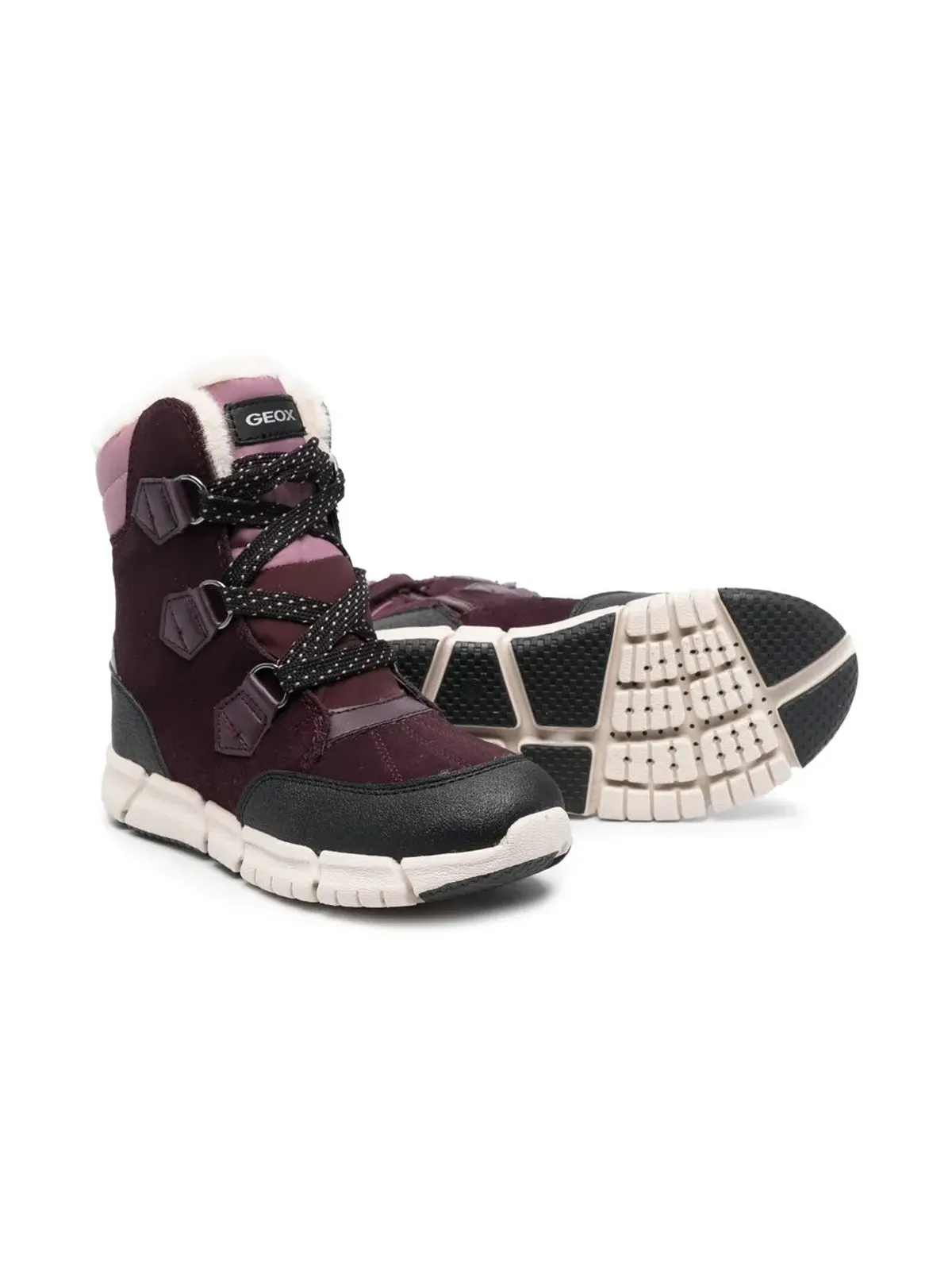 Geox Kids ロゴ レースアップ ブーツ - 画像2